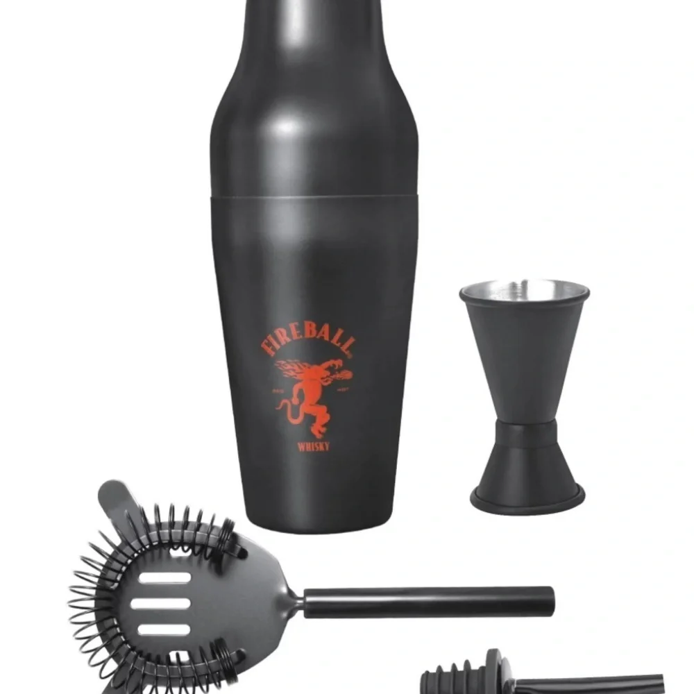 Fireball 4 piece shaker set bar essentials